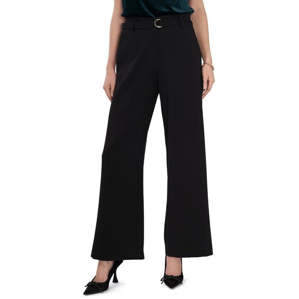NWT Vince Camuto D-Ring Belted Wide Leg Pants in Rich Black